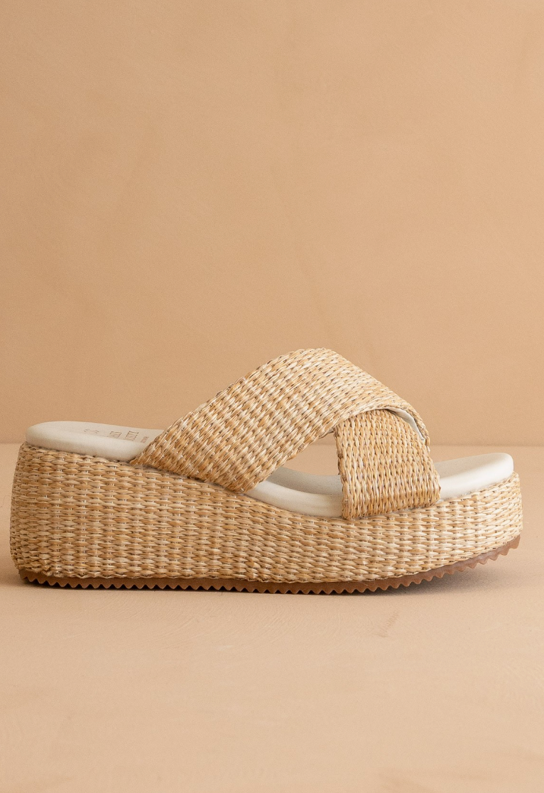 Fresno Platform Sandal in Natural