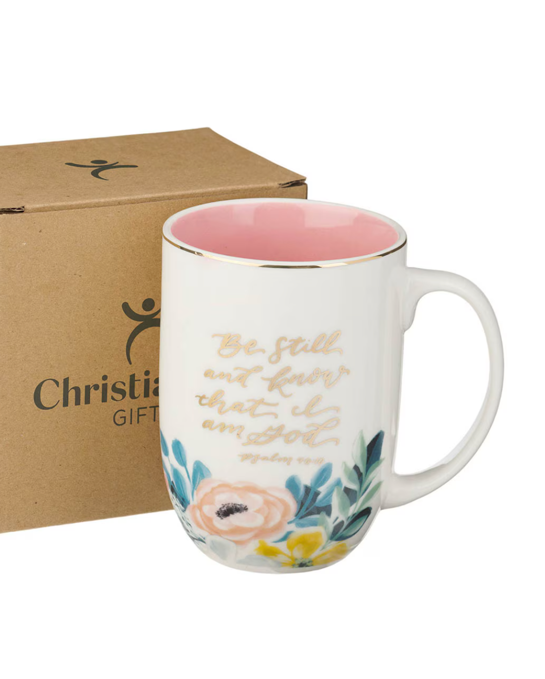 Be Still and Know That I Am God Mug in Cream/Pink