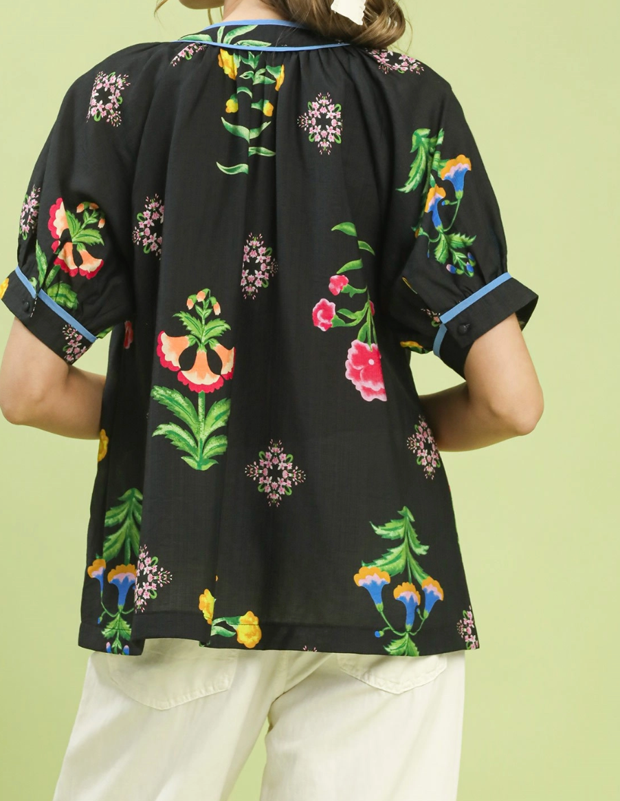 Botanical Garden Top in Black