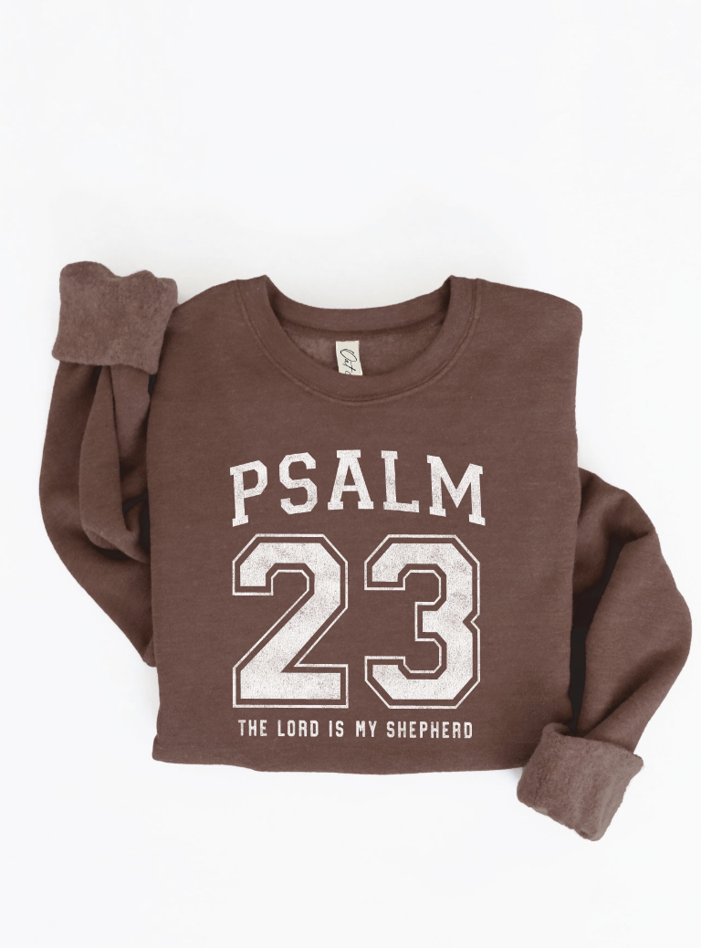 Psalm 23 Sweatshirt in Heather Blue