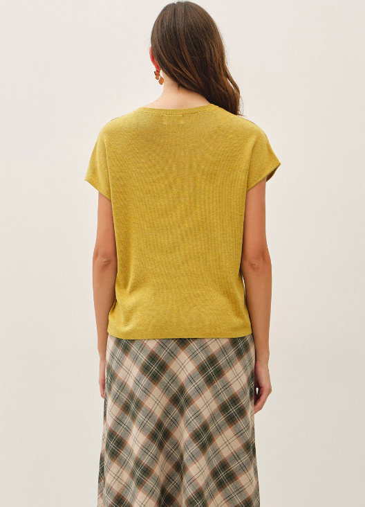 Hopeful Sweater Top in Mustard