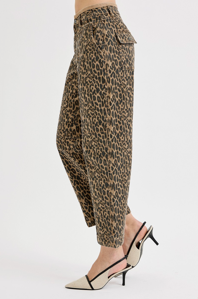 Relaxed Leopard Jean by Risen