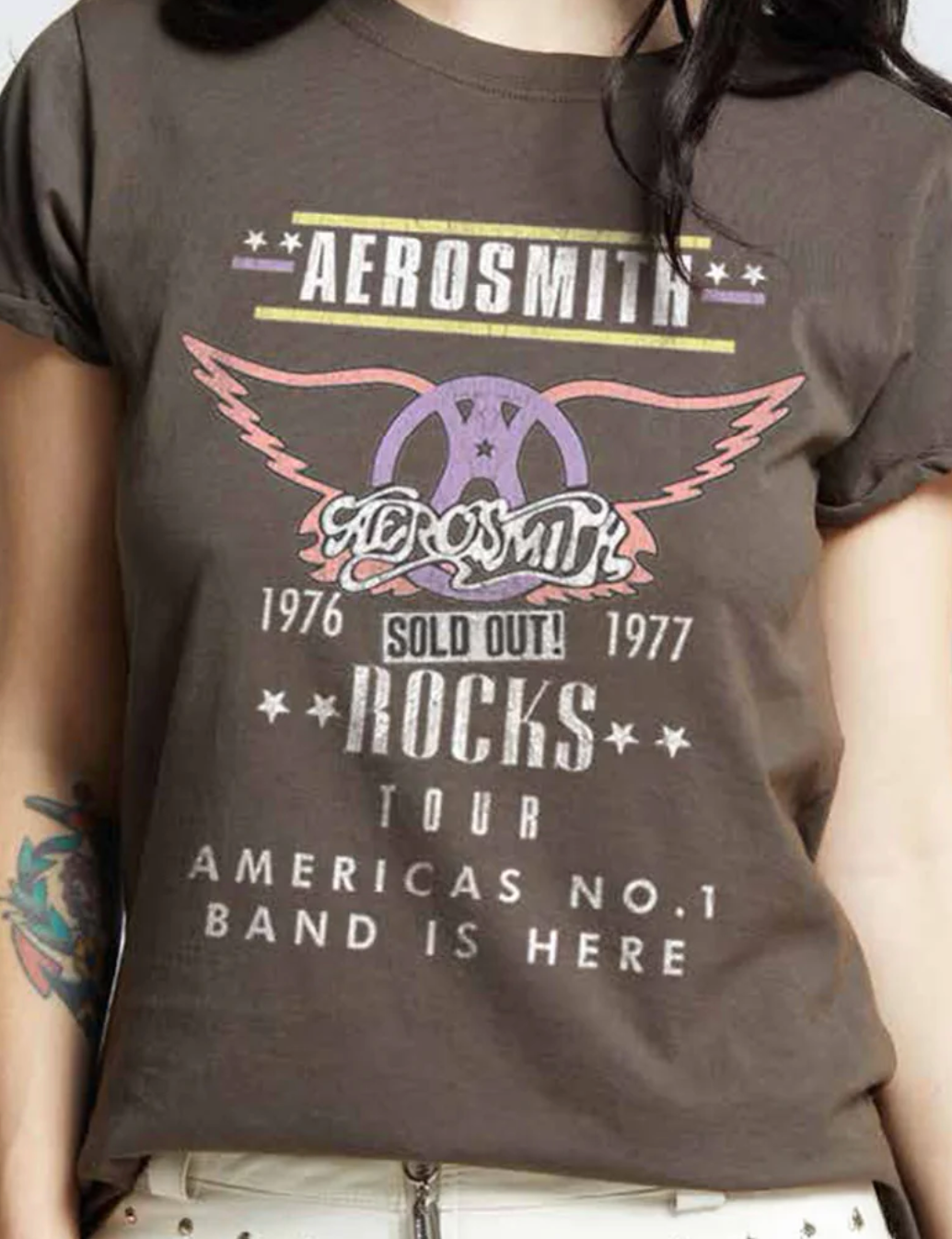 Aerosmith Rocks Tour Tee in Vintage Black