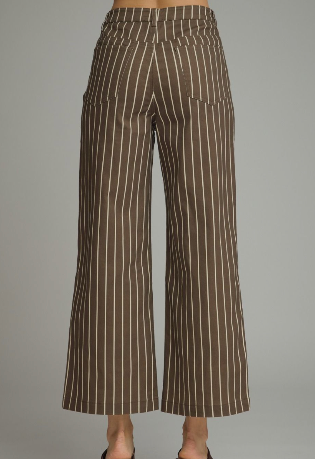 Fifth Avenue Striped Pants in Brown