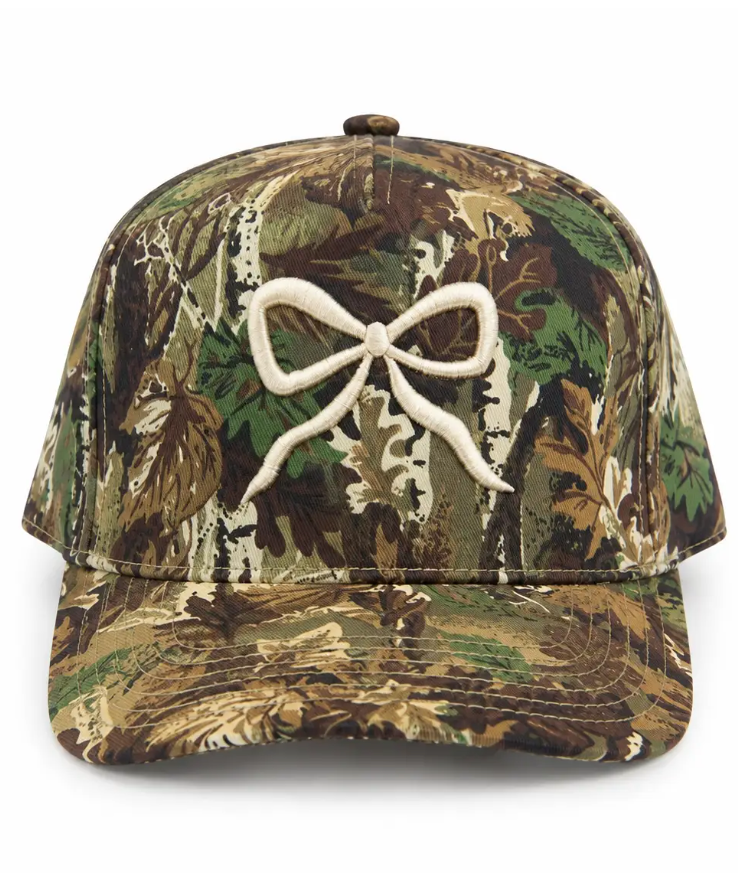 Cream Bow Camo Cap