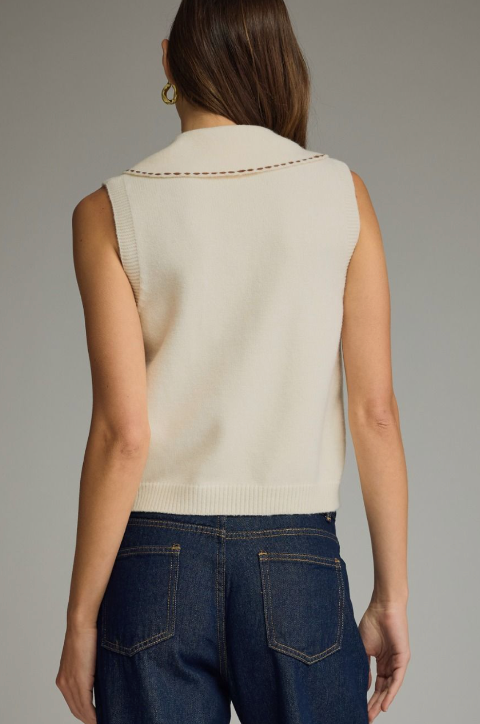 Country Club Sweater Top in Cream
