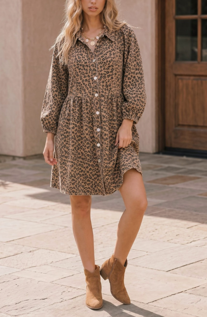 Walk on The Wild Side Leopard Dress
