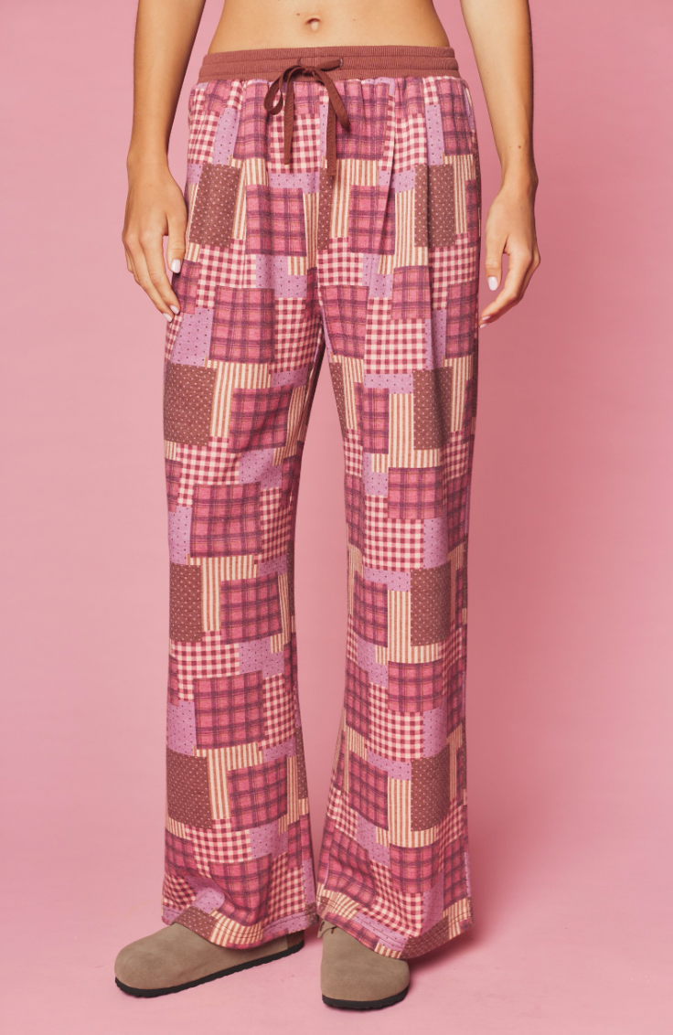 Cabin Mornings Patchwork Inspired Pant Set