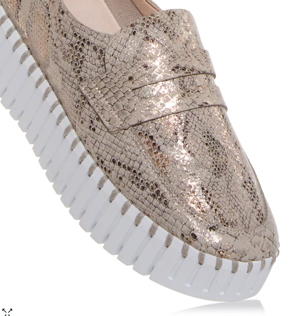 Ilse Jacobsen Wheat Snake Platform Sneakers