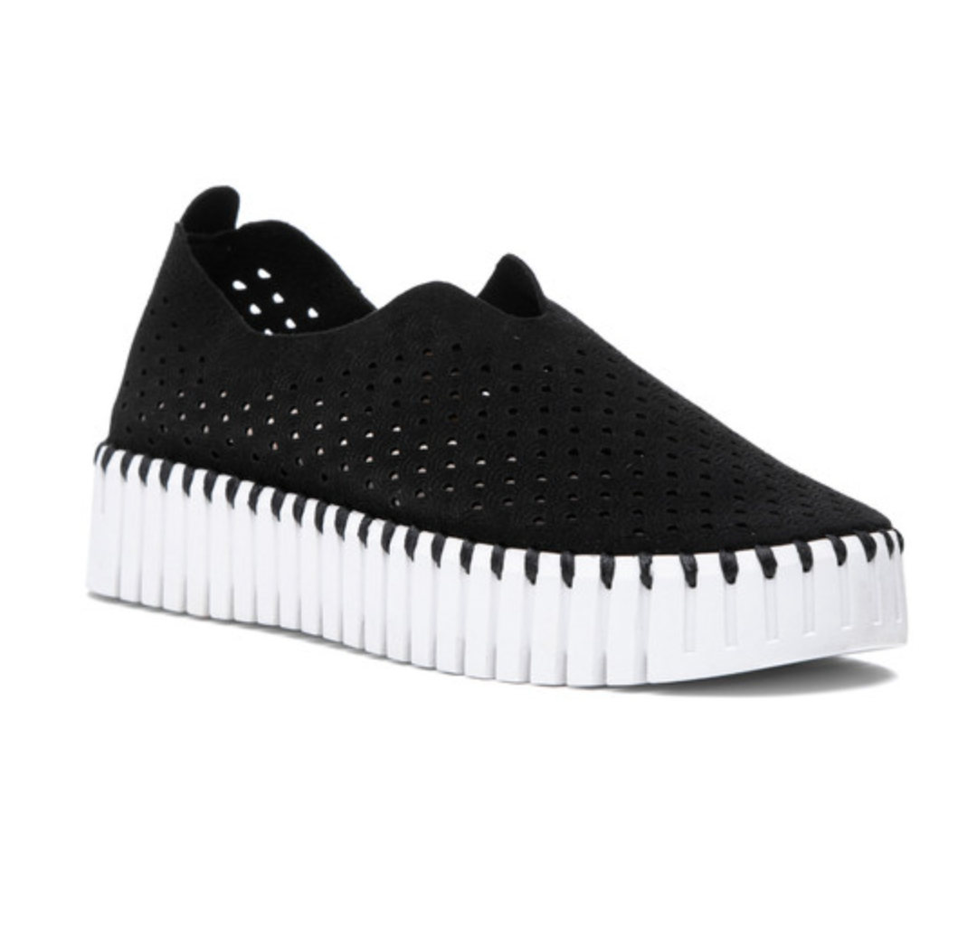 Ilse Jacobsen Black Platform Sneaker