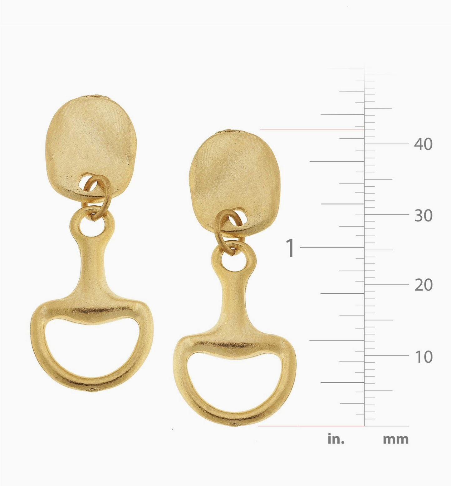 Susan Shaw Gold Horse Bit Earrings
