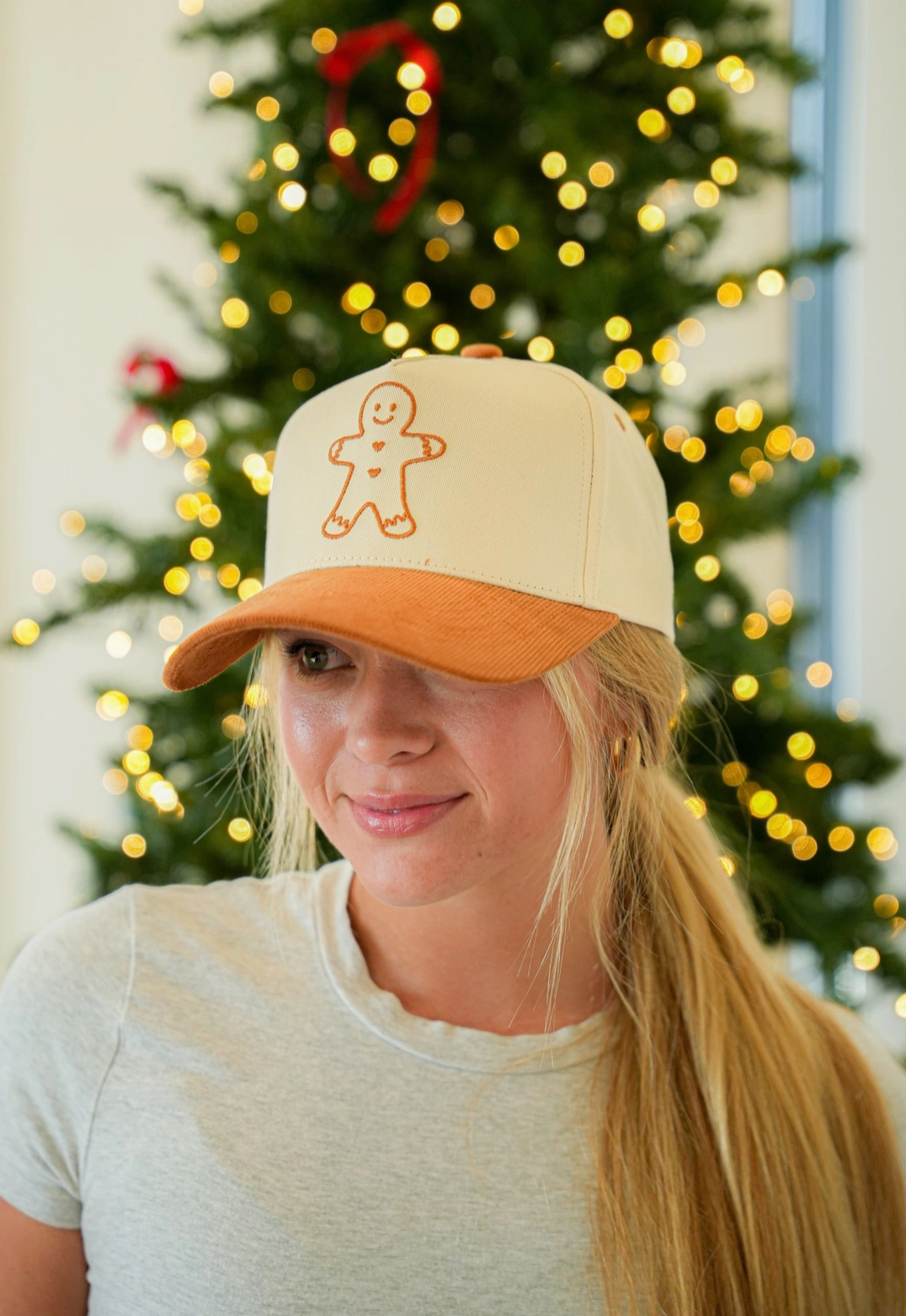 Gingerbread Man Corduroy Cap