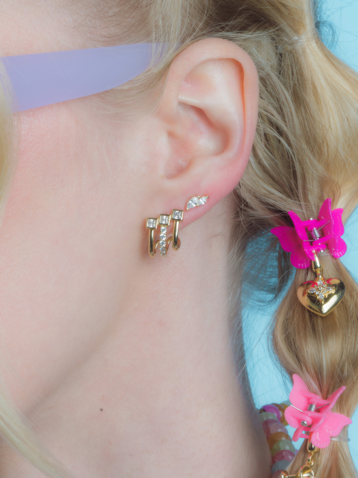 Kinsey Designs Isabelle Triple Stud Hoop Combo Earring