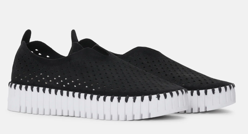 Ilse Jacobsen Platform Slip on Sneaker in Black