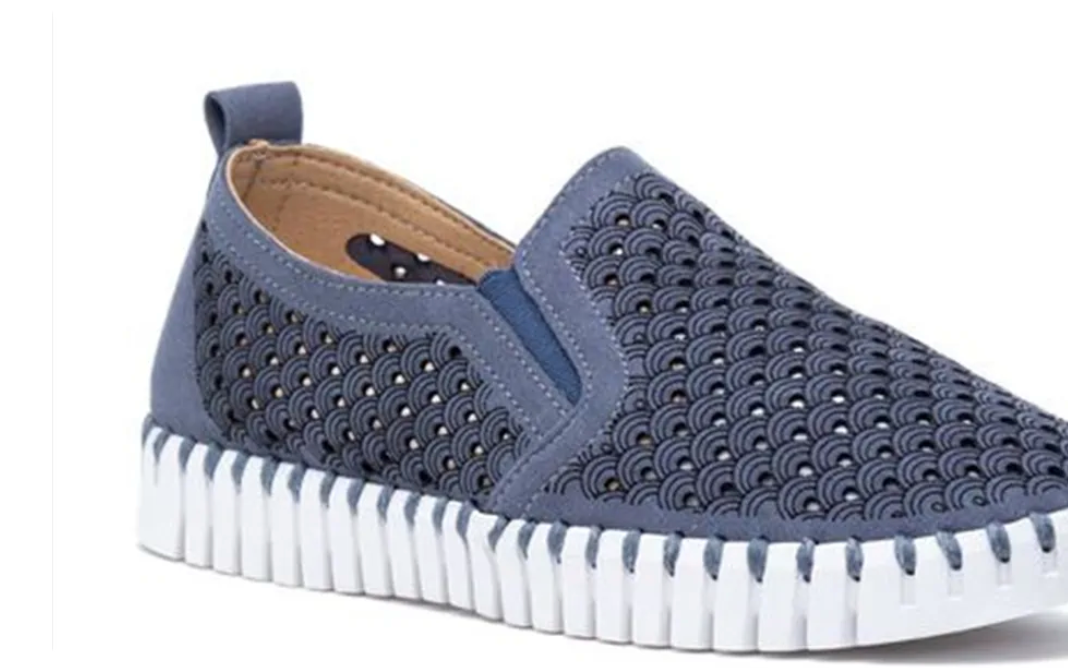 Ilse Jacobsen Grey Blue Slip On Sneaker
