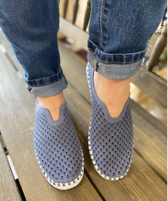 Ilse Jacobsen Grey Blue Slip On Sneaker