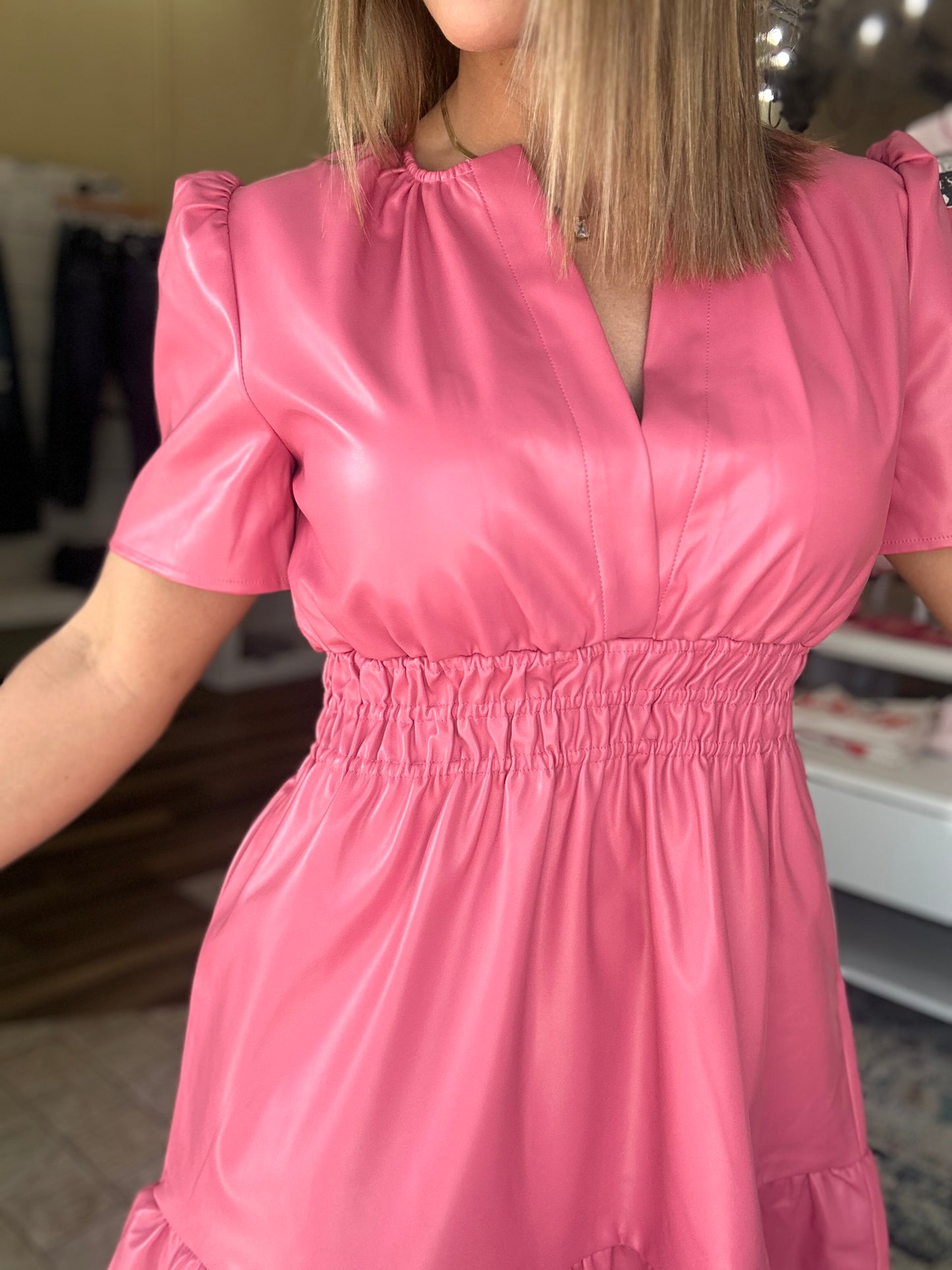 Carried Away Dress in Pink
