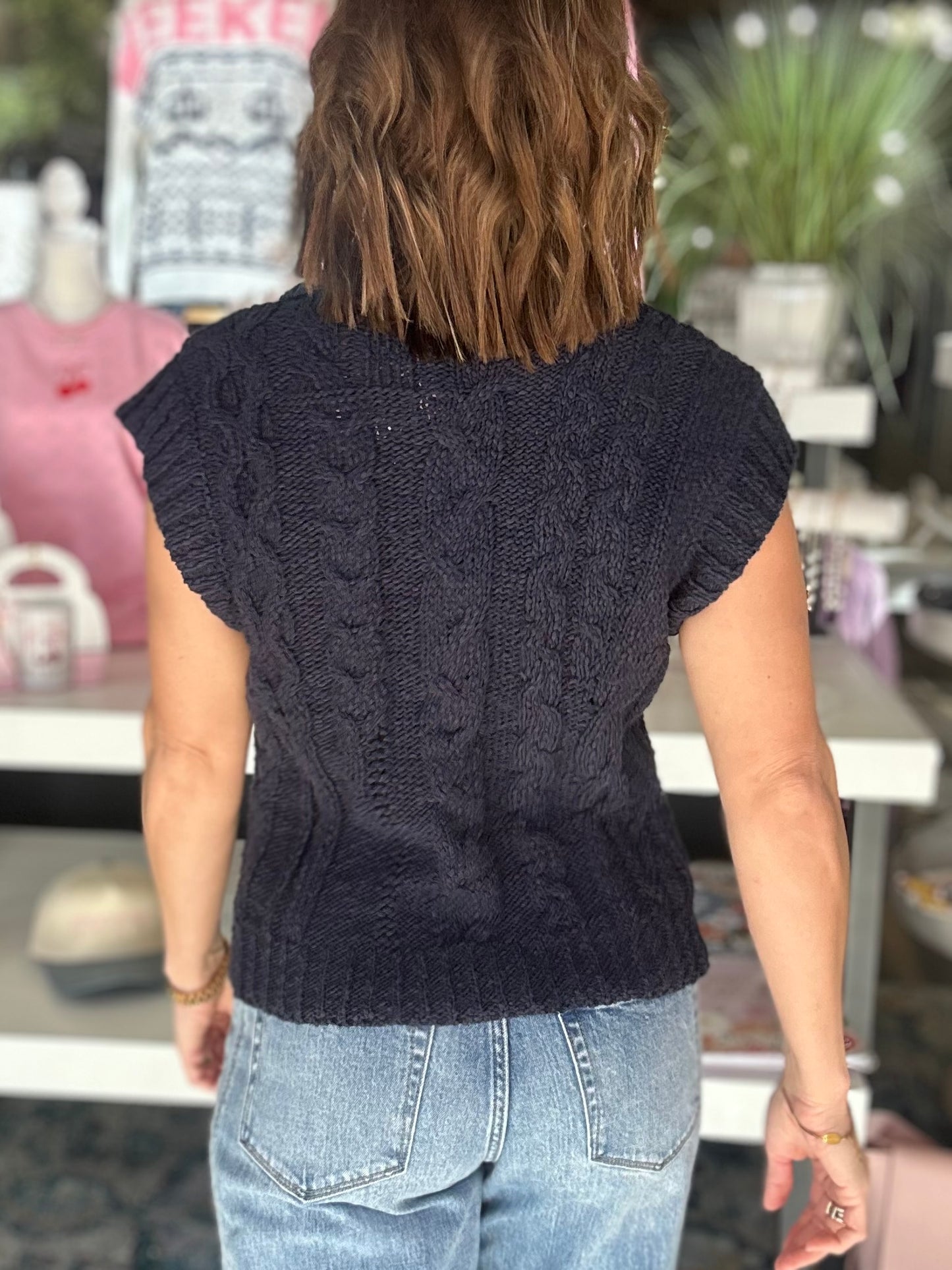 Softly Sophisticated Sweater Vest in Navy