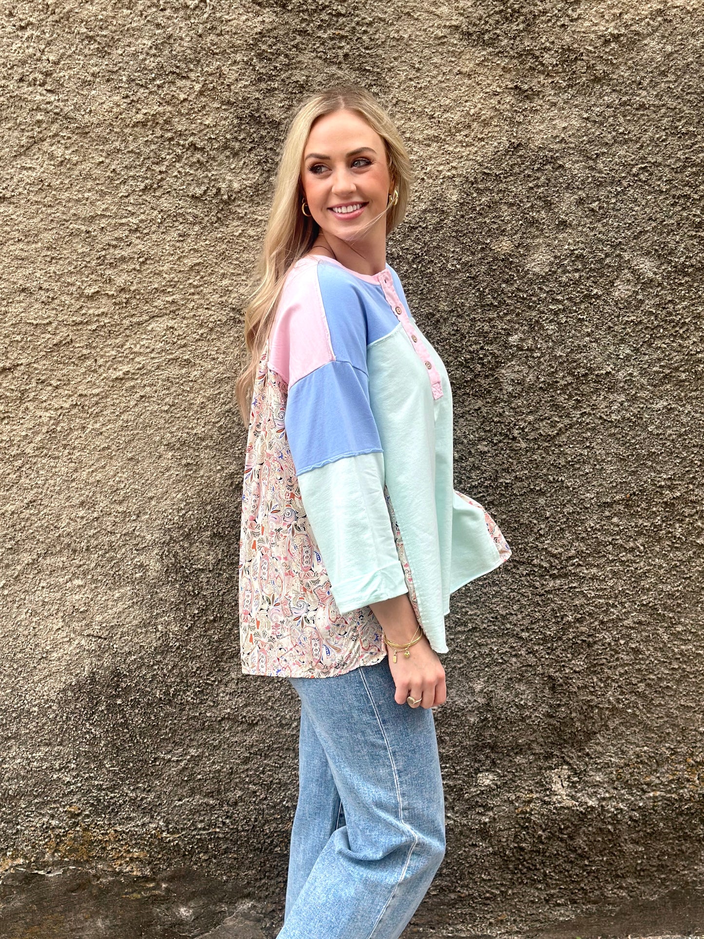 NEW! Soft Pastel Whispers top in multi pastel