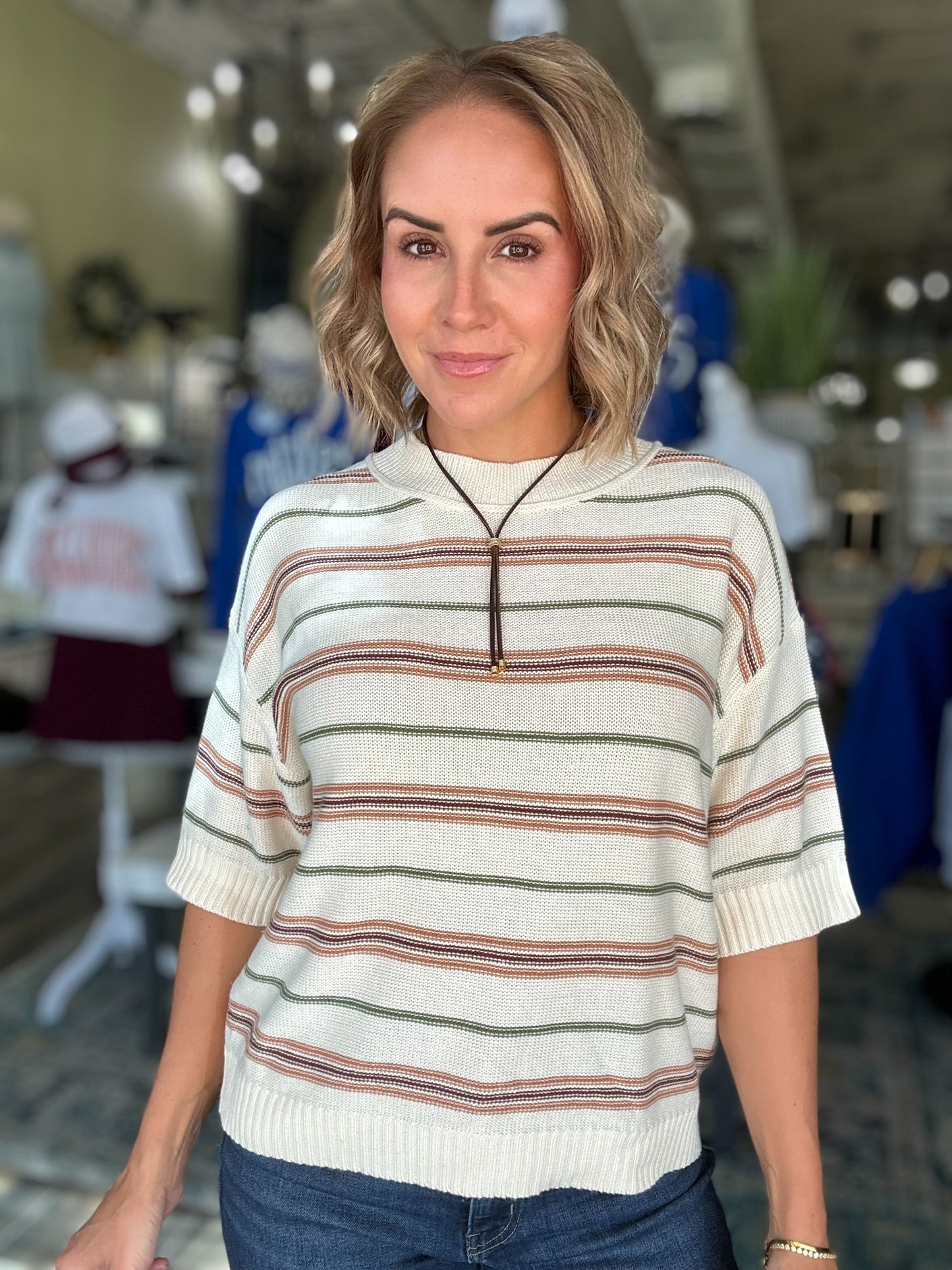 Always Grateful Sweater Top in Cream