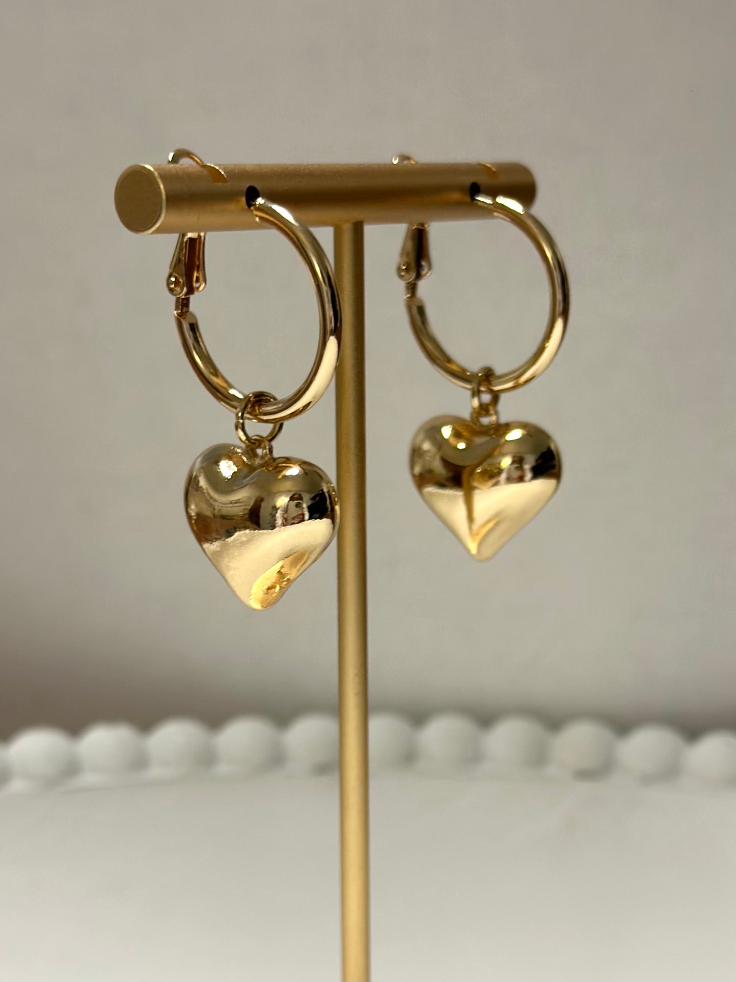 Hoop Heart Earrings