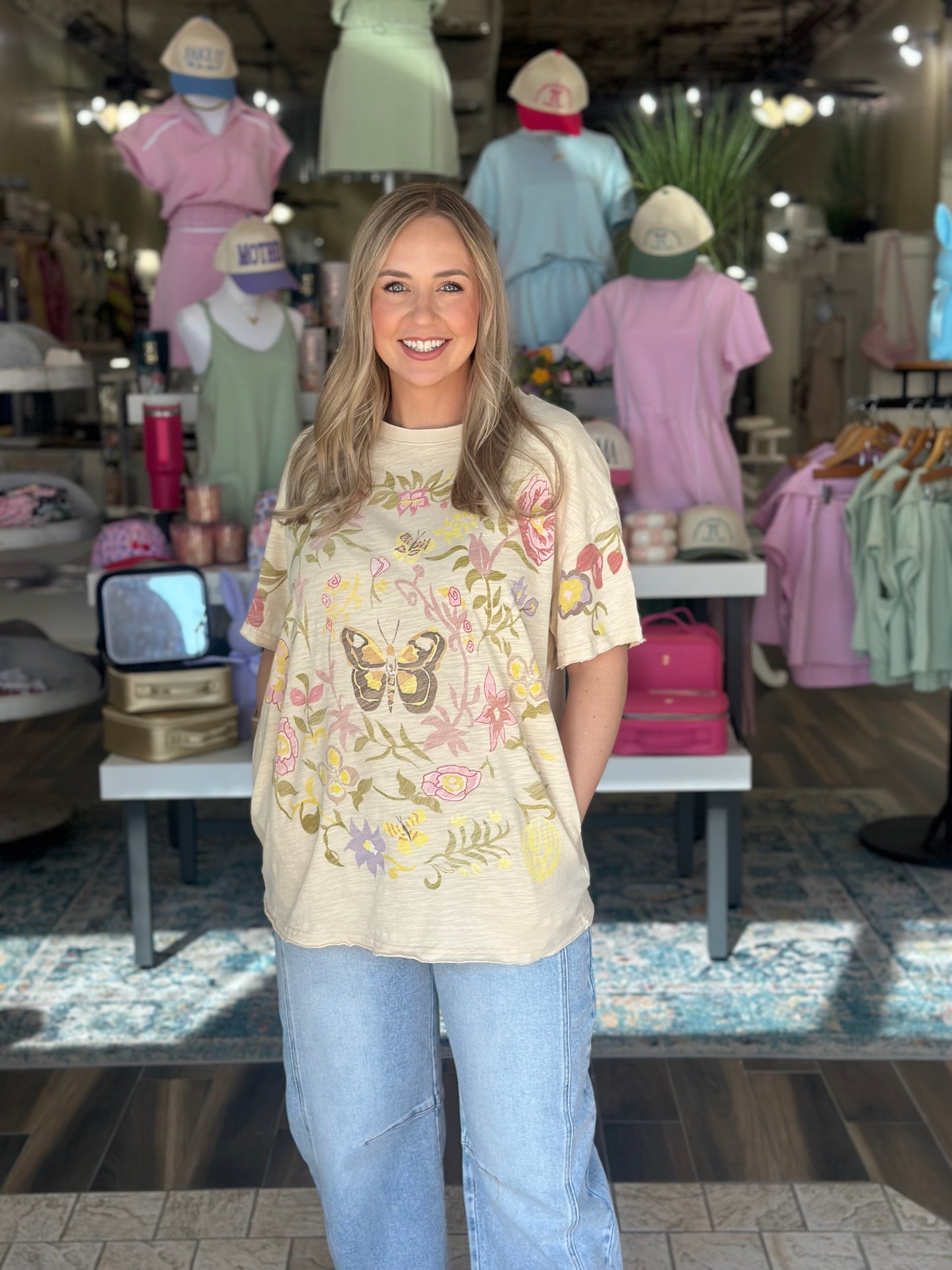 Butterfly Garden Oversized Tee