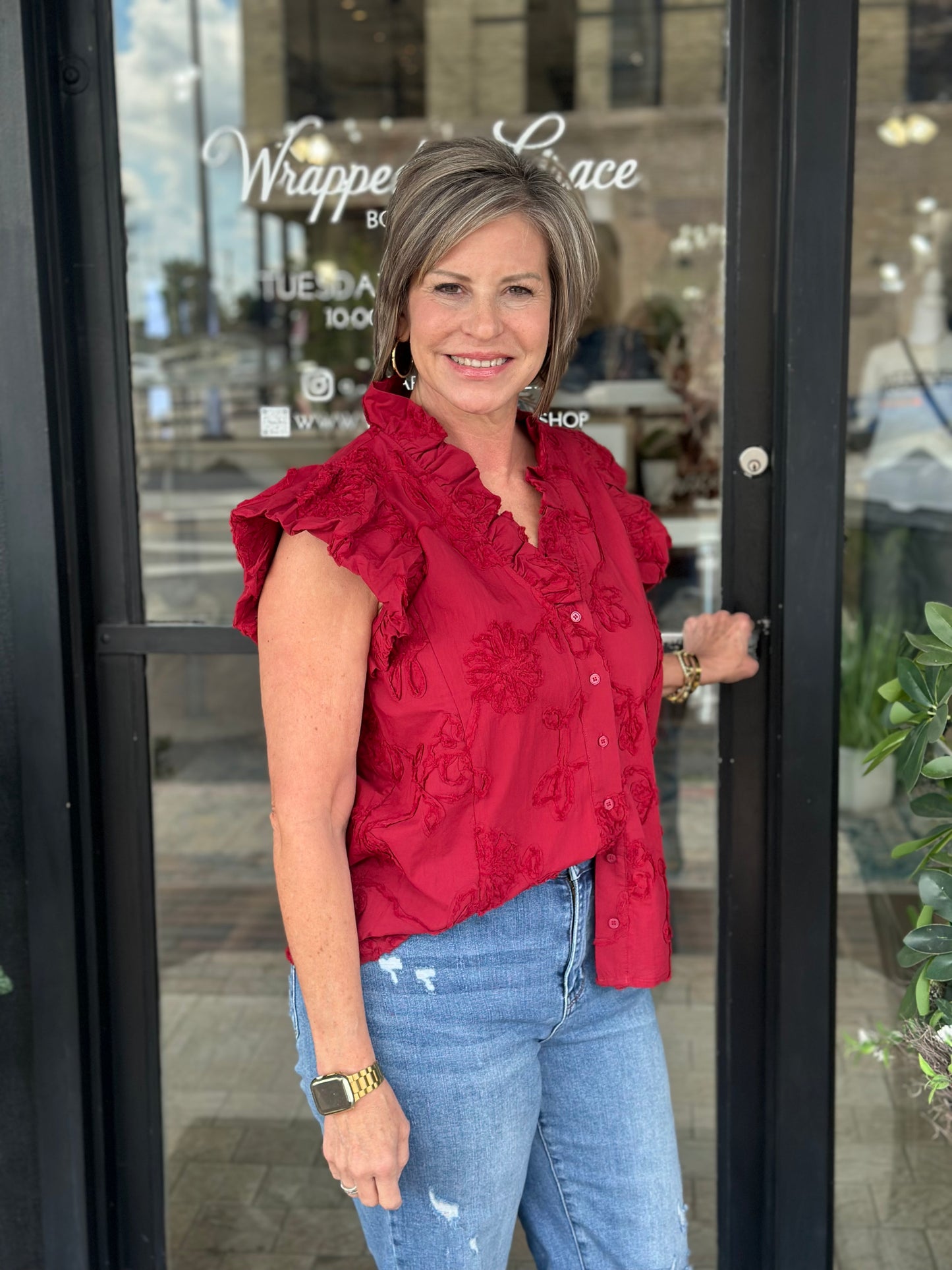 NEW! City Bloom Textured Top