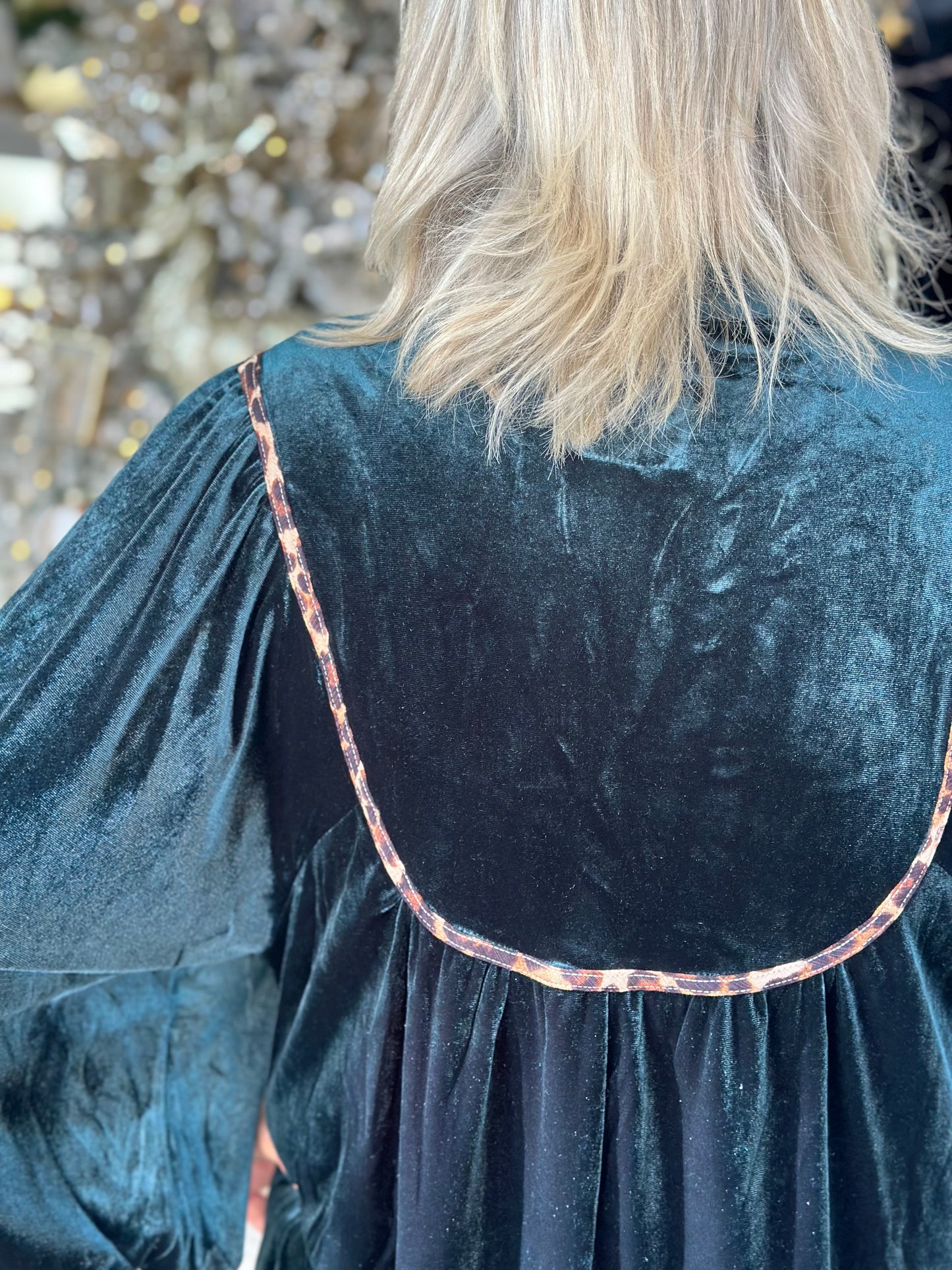 NEW! Holiday Charm Velvet Dress in Teal