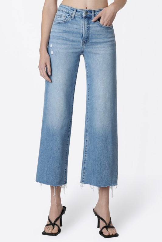 Astounding Medium Wash Crop Jean by Flying Monkey