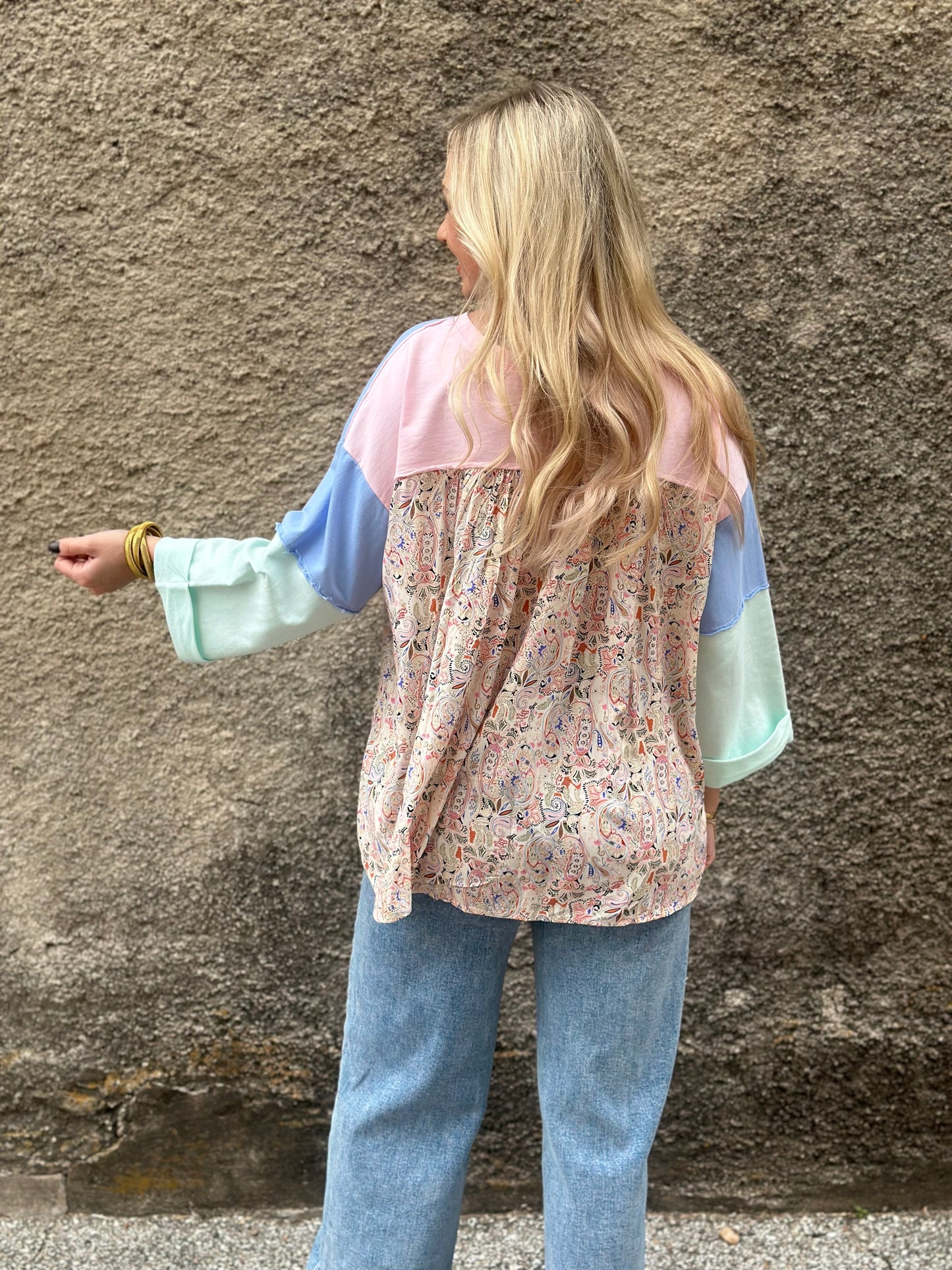 NEW! Soft Pastel Whispers top in multi pastel