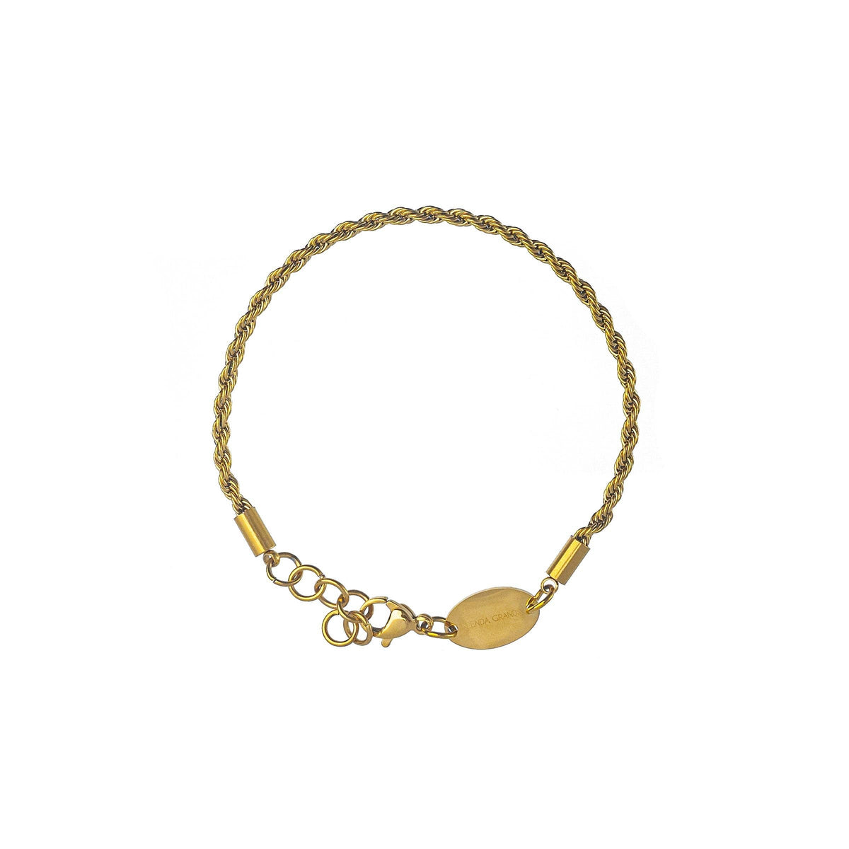 Brenda Grands Waterproof Gold Rope Chain Bracelet