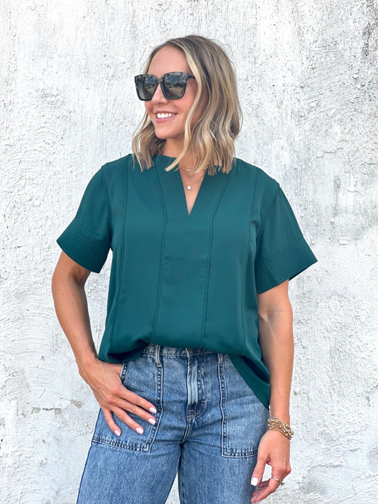 Class Act Top in Hunter Green