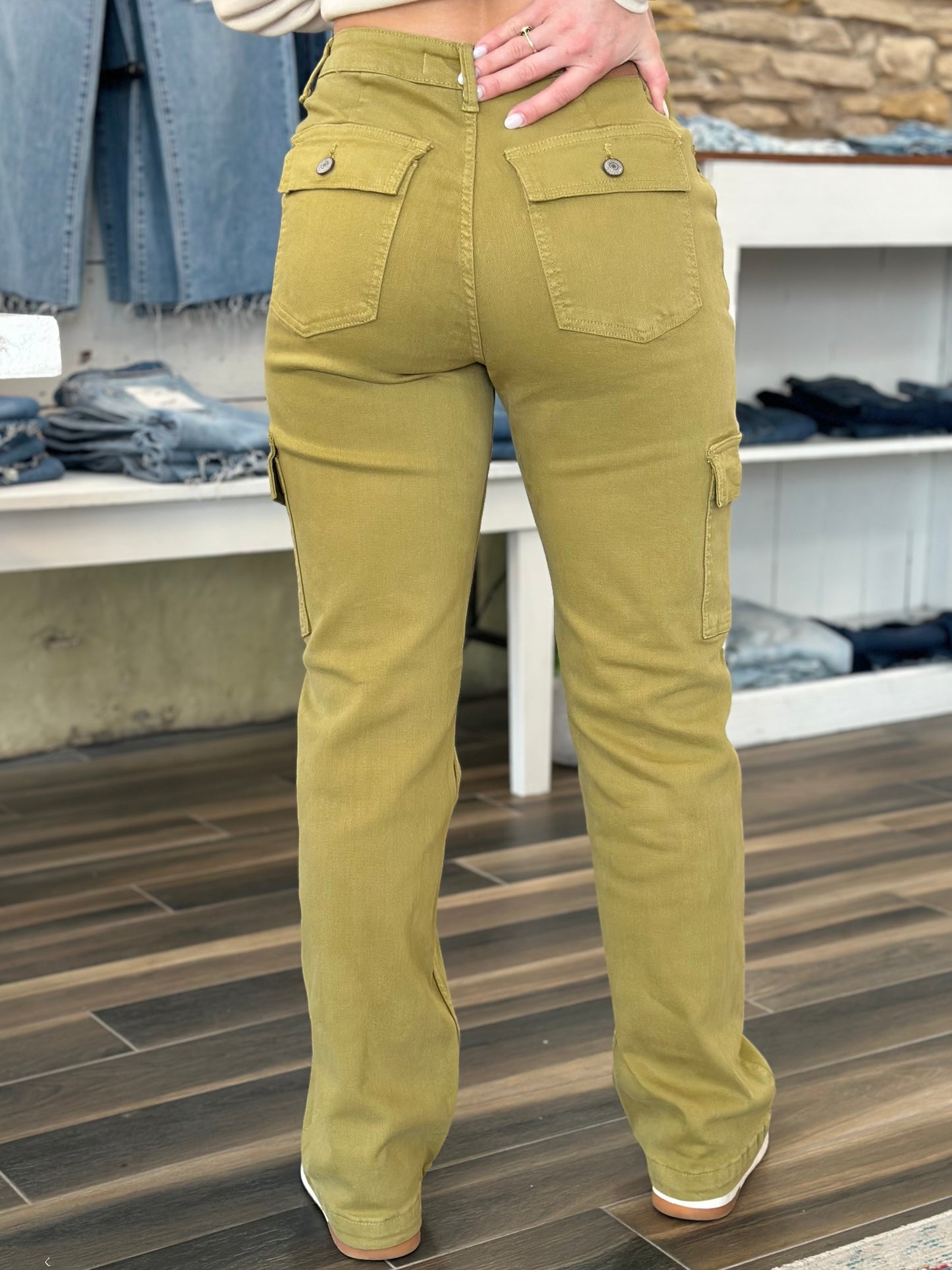 Judy Blue Cargo Pant in Olive