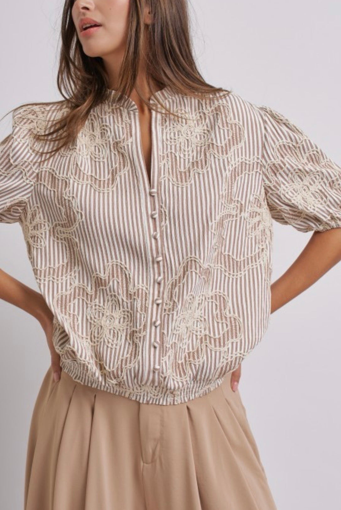 Vintage Grace Embroidered Top