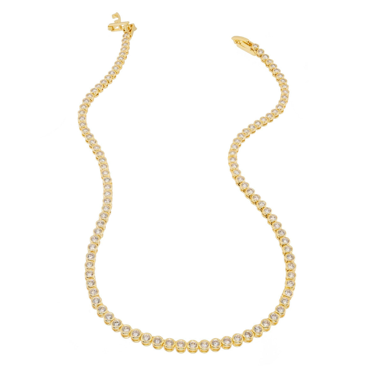 Brenda Grands Brilliant Tennis Necklace 18K Gold