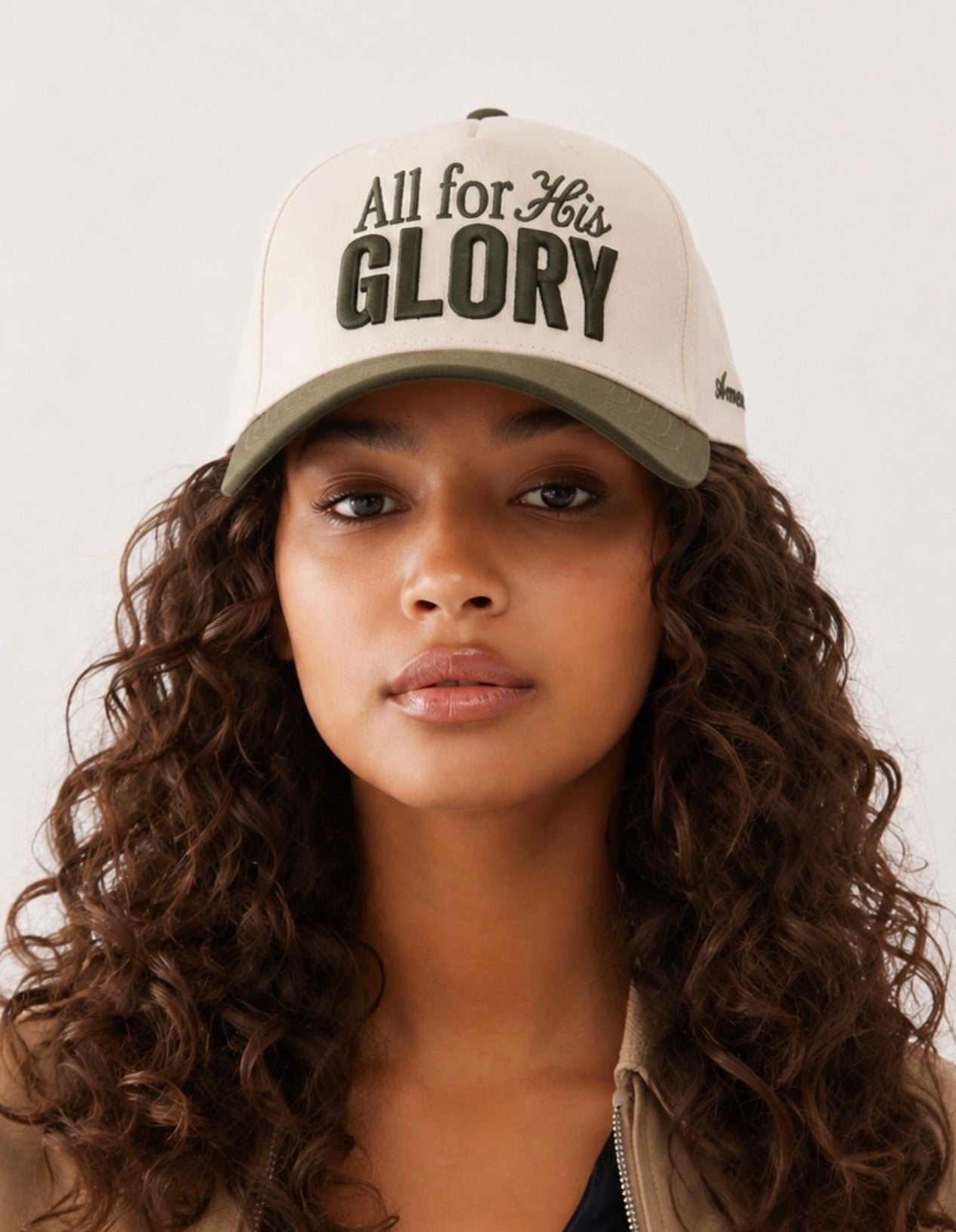 All For His Glory Cap in Olive