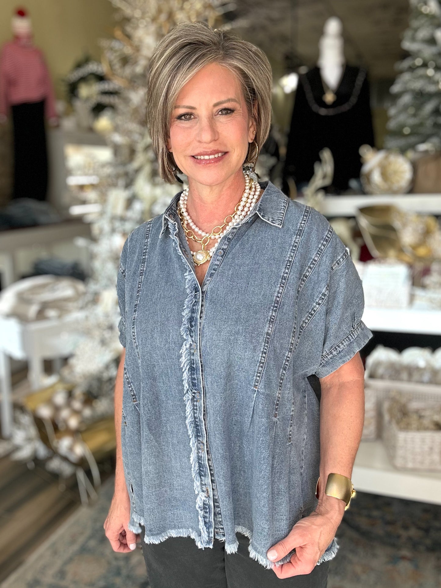 NEW! Casually Yours Denim Top