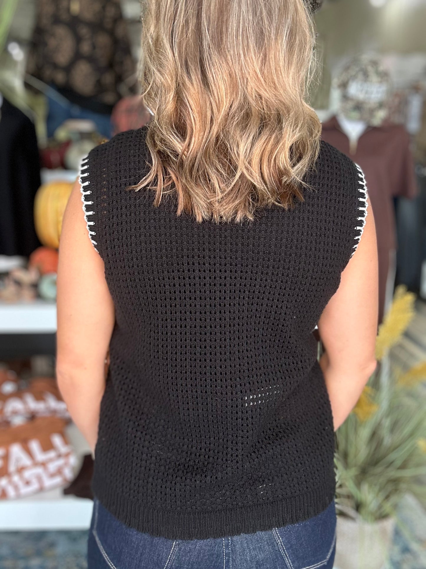 NEW! Cool and Cozy Sweater Top in Black