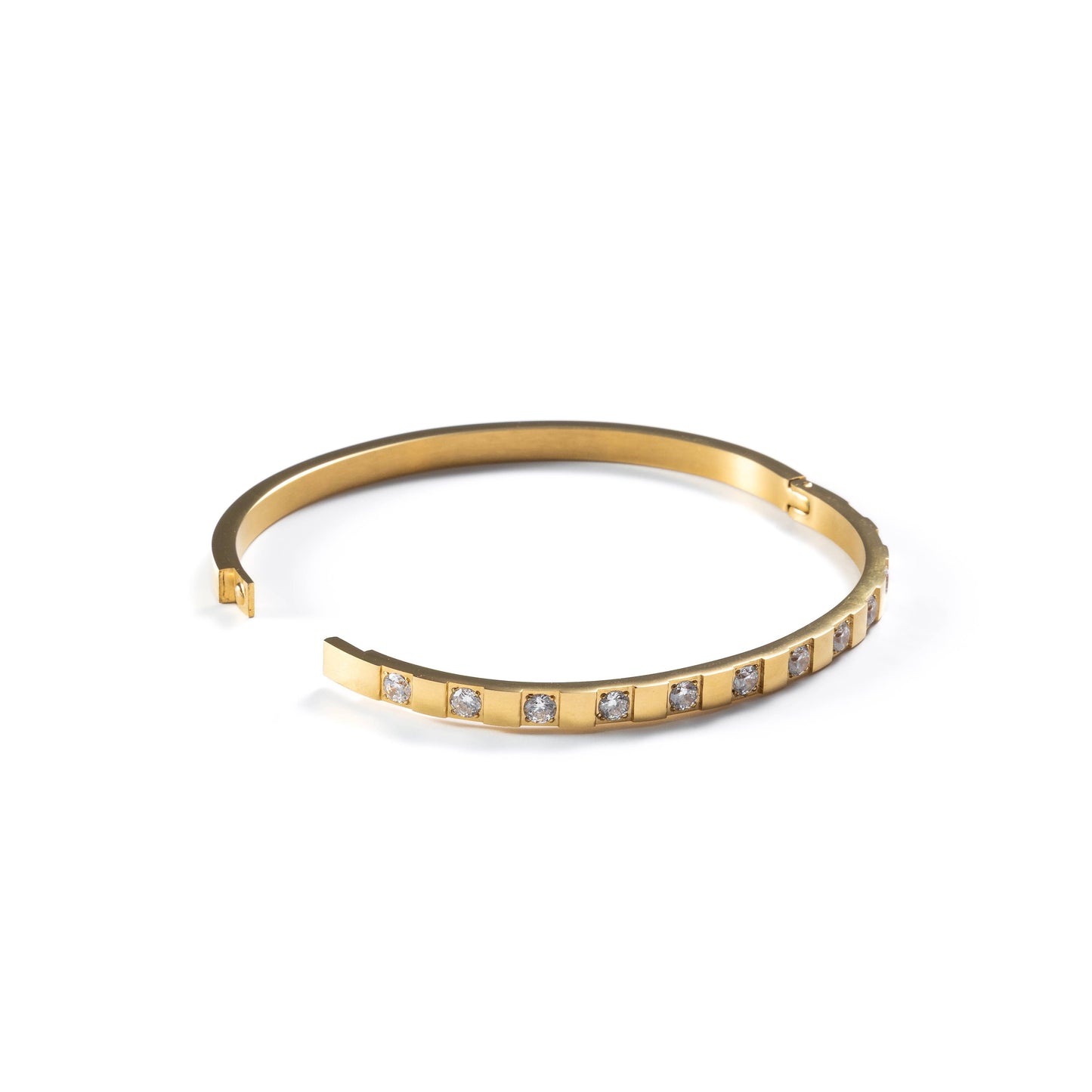 Brenda Grands Waterproof Gold Structured Tennis Bangle