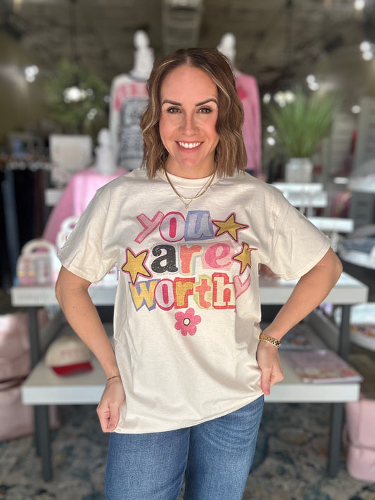 You Are Worthy Oversized Tee