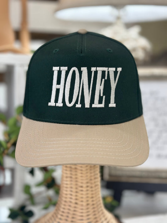 Honey Embroidered Cap