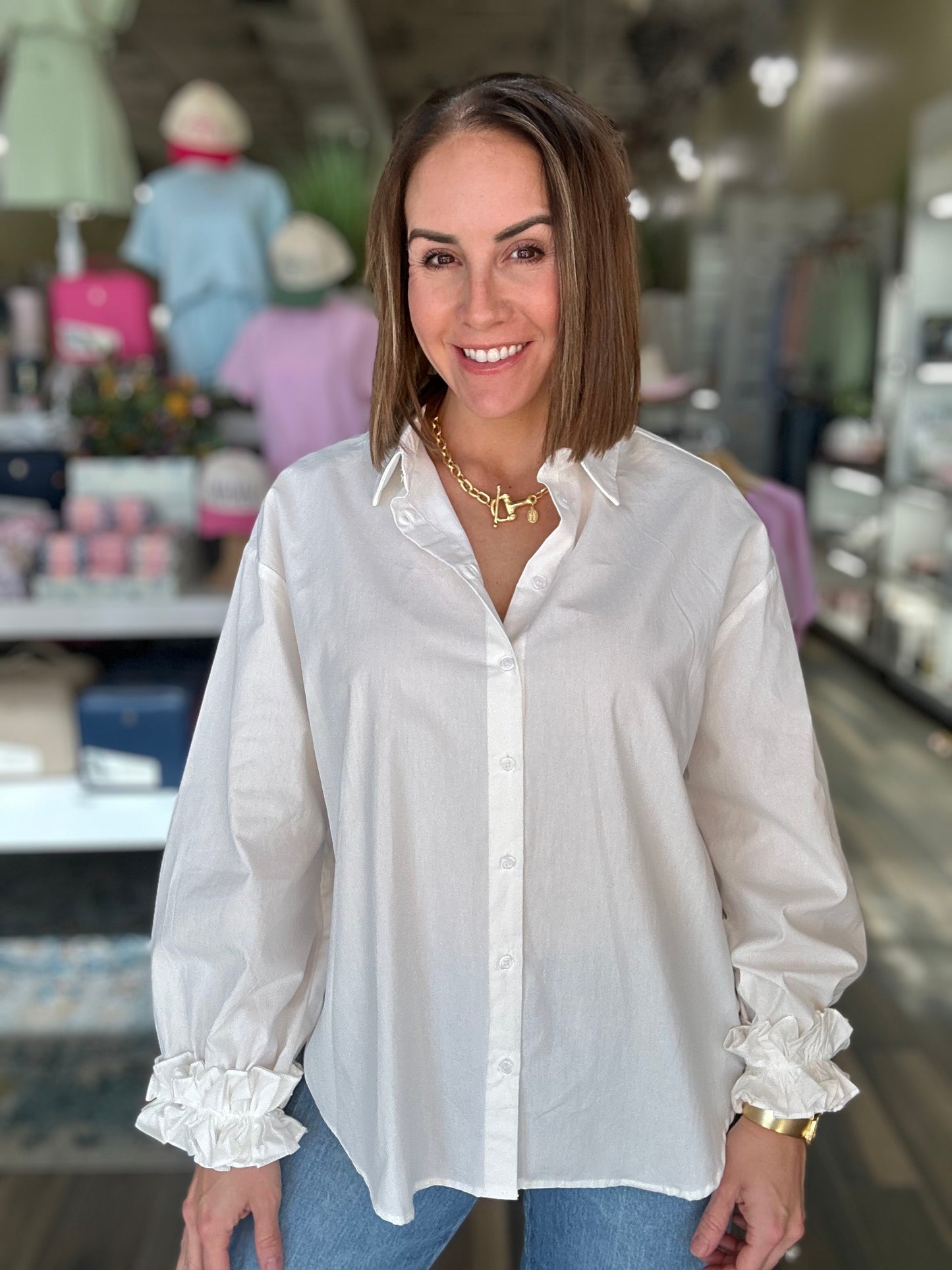 First Class Charm Top in White