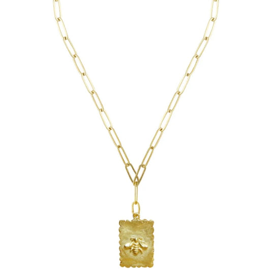 Susan Shaw Bee Stamp Necklace