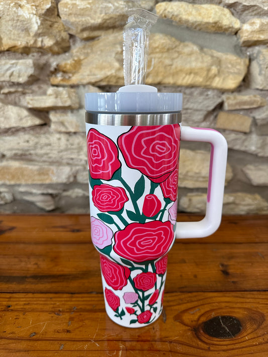 Summer’s Floral Tumbler 40oz cup