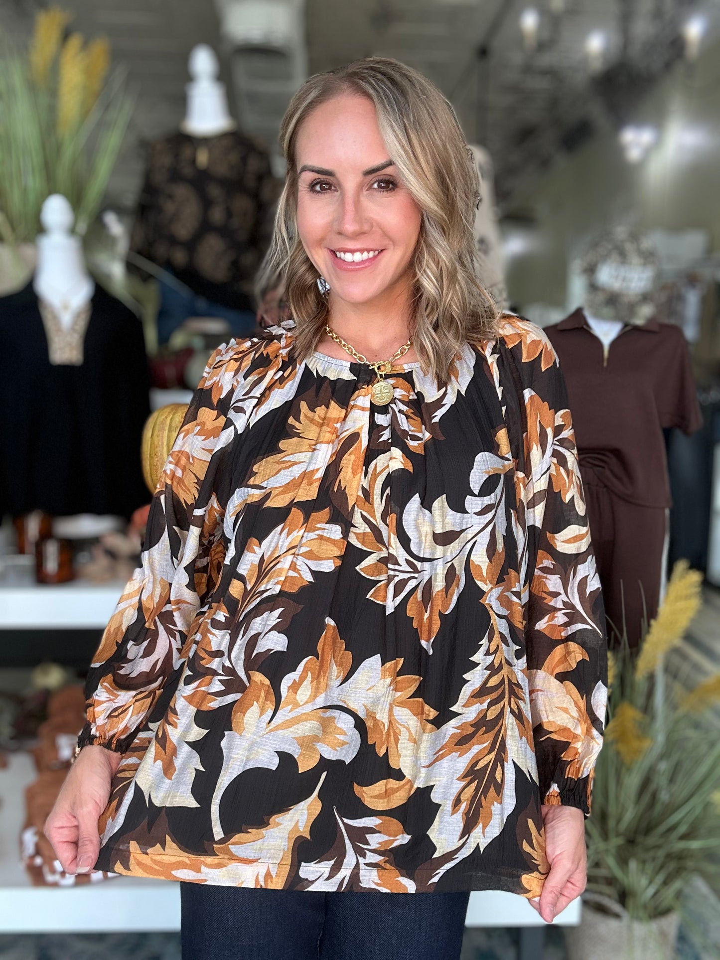 NEW! Autumn's Classy Colors Top in Black