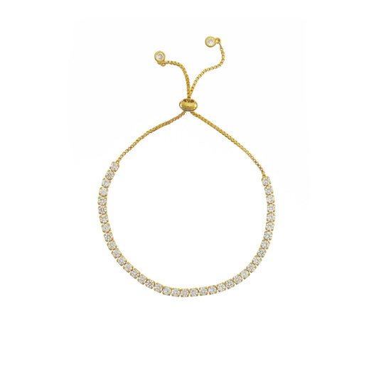 Brenda Grands 18K Gold Pull Tie Tennis Bracelet