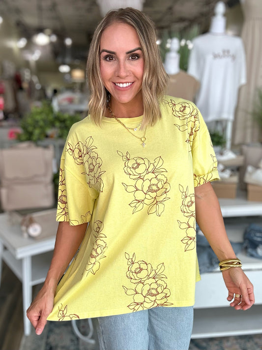 NEW! Field of Flowers Top Extended