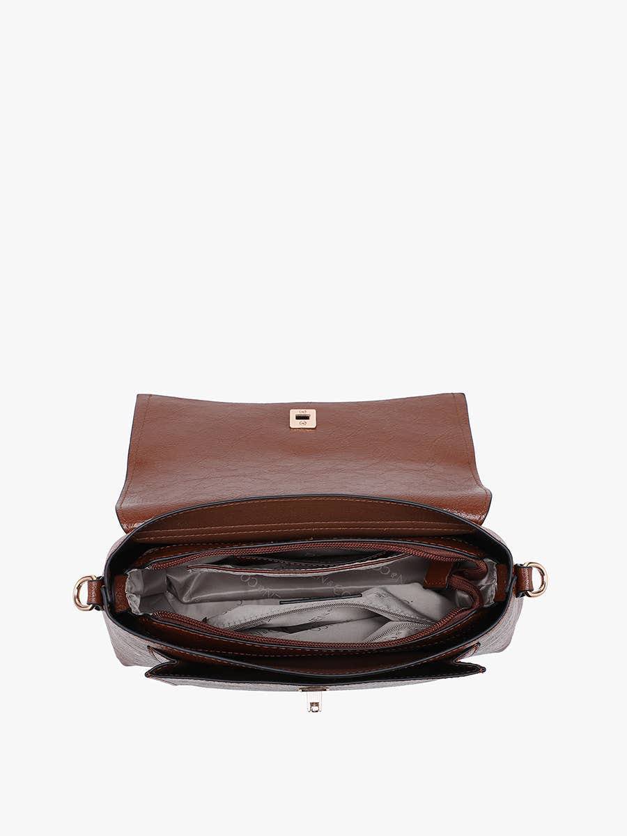 Bella Glossy Shoulder Bag in Black