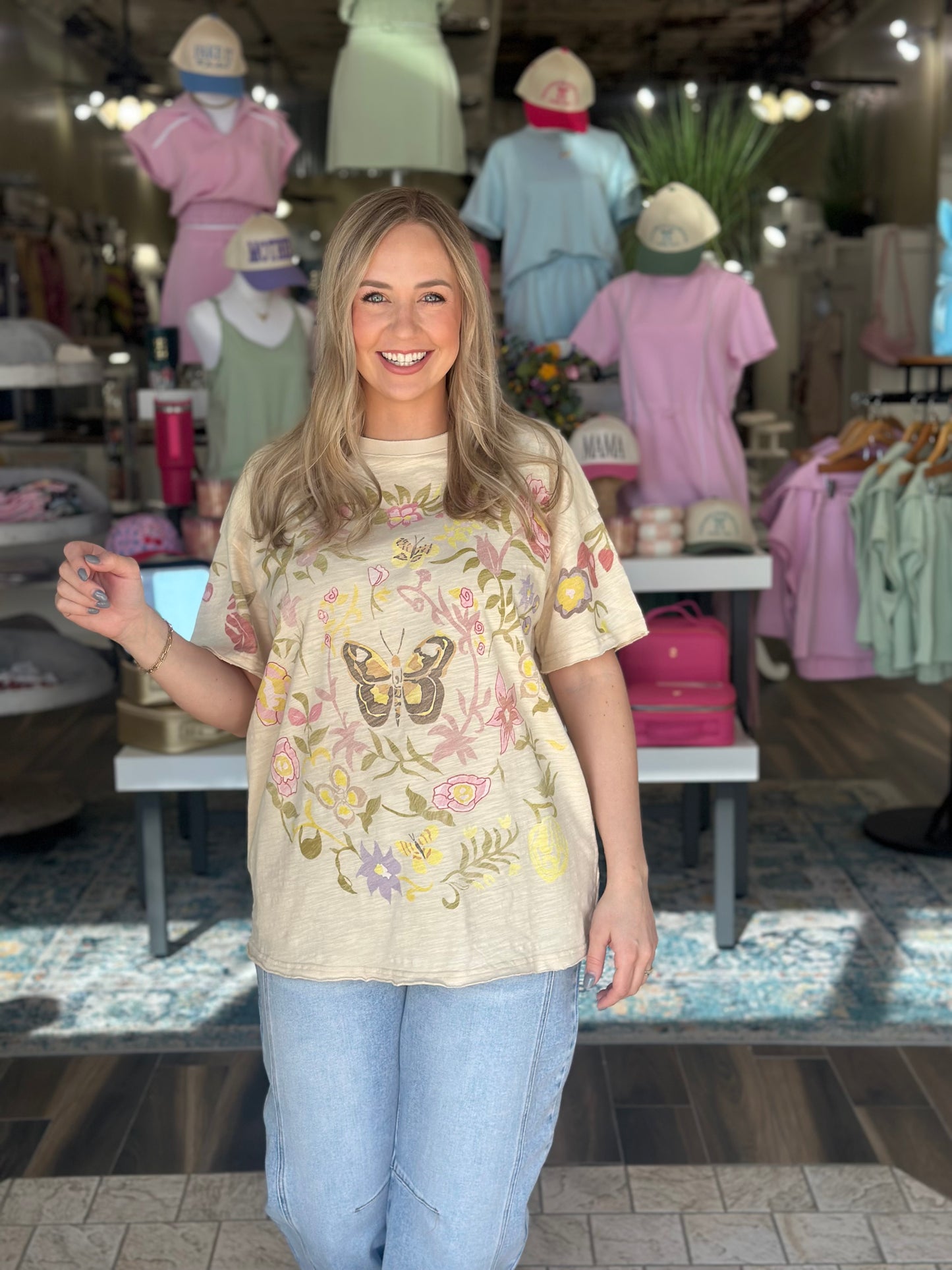 Butterfly Garden Oversized Tee