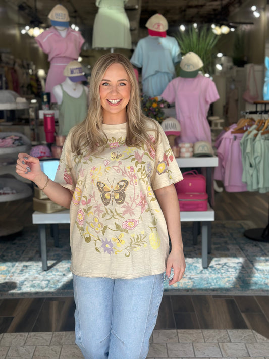 Butterfly Garden Oversized Tee